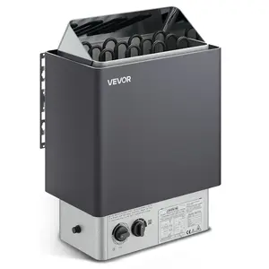 VEVOR Sauna Heater, 6KW 220V Electric Sauna Stove, Steam Bath Sauna Heater with Built-In Controls, 3h Timer and Adjustable Temp for Max.176-318 Cubic Feet, Home Hotel Spa Shower Use