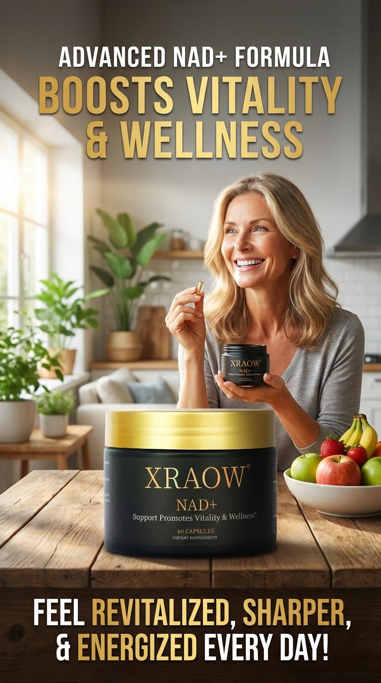 XRAOW NAD Supplement with Resveratrol NMN Alternative 30-Day Supply Advanced NAD+ Resveratrol Third-Party Tested for Quality and Safety - Vitamin, Healthcare