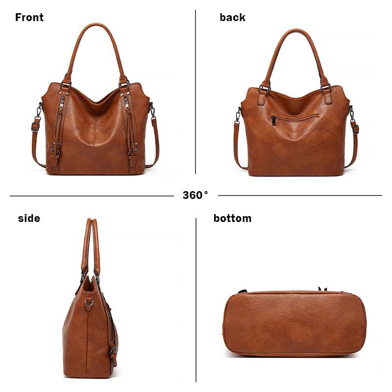 Tote Bag for Women PU Leather Shoulder Bags Fashion Hobo Bags Large Purse and Handbags Shoulder Strap