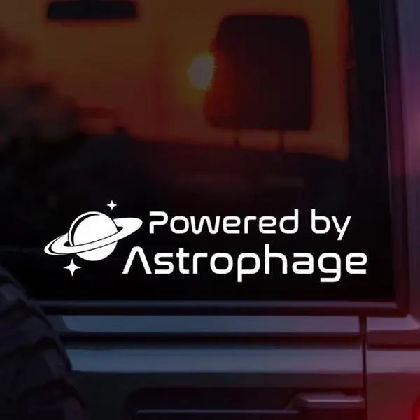 Powered by Astrophage Vinyl Car Decal, Project Hail Mary Inspired Sci-Fi Sticker for Cars, Laptops & Water Bottles, Perfect Gift for Andy Weir Fans, BookTok Sci-Fi Readers & Space Nerds