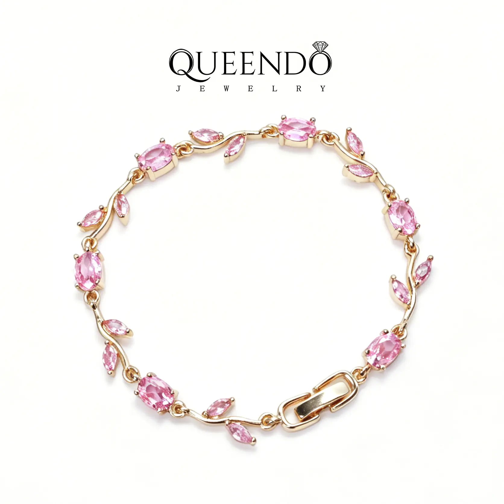 QUEENDO All Soft Pink Bracelets Collection, Elegant Soft Pink Tone Affordable Stackable Dainty Bracelet, Minimalist Quiet Luxury Everyday Wear, Non-Tarnish Waterproof Adjustable Comfort Fit, Ideal Gift For Party Beach, Birthday Christmas Anniversary