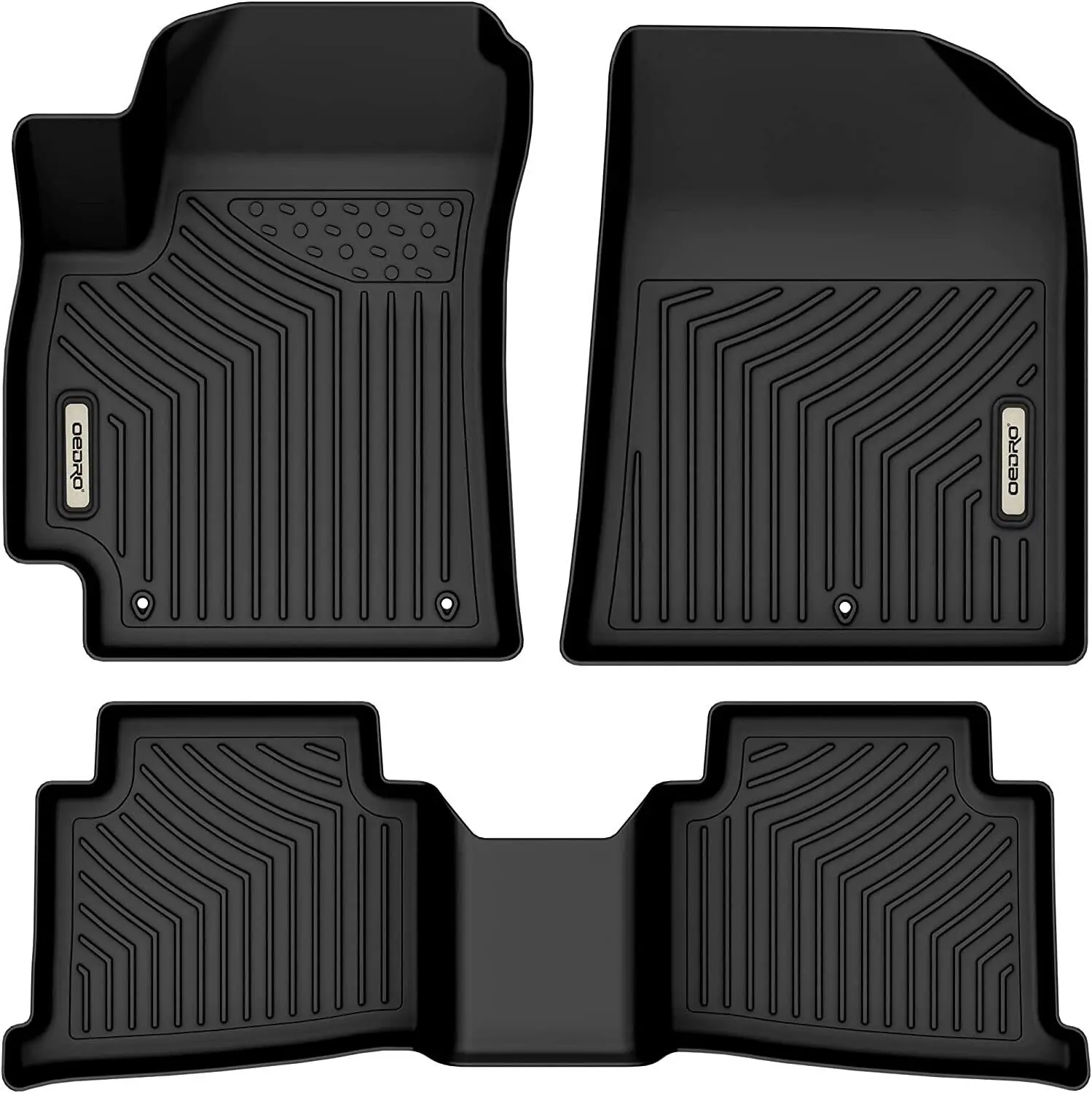 YITAMOTOR Floor Mats Fit for 2021-2025 Kia Seltos, TPE All-Weather Seltos Floor Liners, 2 Row Liner Set Black
