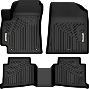 YITAMOTOR Floor Mats Fit for 2021-2025 Kia Seltos, TPE All-Weather Seltos Floor Liners, 2 Row Liner Set Black