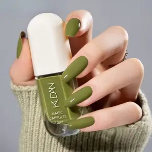 Green Water-Based Nail Polish, 10ML Quick Dry No UV Lamp Needed, Peelable, Long-Lasting Shine, Salon and DIY Use, Nail Art, Ideal Gift