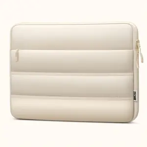 13.5 14 15.6 16 Inch Puffy Laptop Sleeve Case, Protective Notebook Sleeve Bag for MacBook Neo, MacBook Air 13/15, MacBook Pro 13/14/15/16 and 13"-16" Lenovo HP Dell Asus Acer Laptop Zip Quilted Laptop Bag