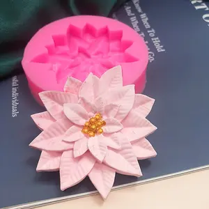 2PCS 3D Christmas Holly Leaf Silicone Molds - DIY Candy Chocolate Baking Tools Soap Candle Gypsum Craft Supplies