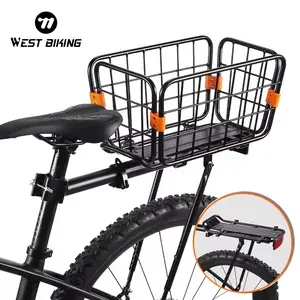 WEST BIKING Bicycle Luggage Carrier. Cargo Bike Rear Rack Install Tools, Mountain Bicycle Large Capacity Shelf Basket, Bike Accessories
