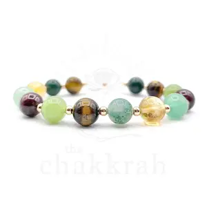 Money Manifestation Crystal Healing & Protection Bracelet for Prosperity & Abundance by The Chakkrah