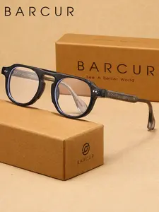 BARCUR Leisure College Style Men'S Anti Blue Light, Lightweight High Quality Eyeglasses Made Of Pc Material For Office Use, Full Frame. A Gift Choice For Teacher'S Day, Back To School, Graduation Seasons