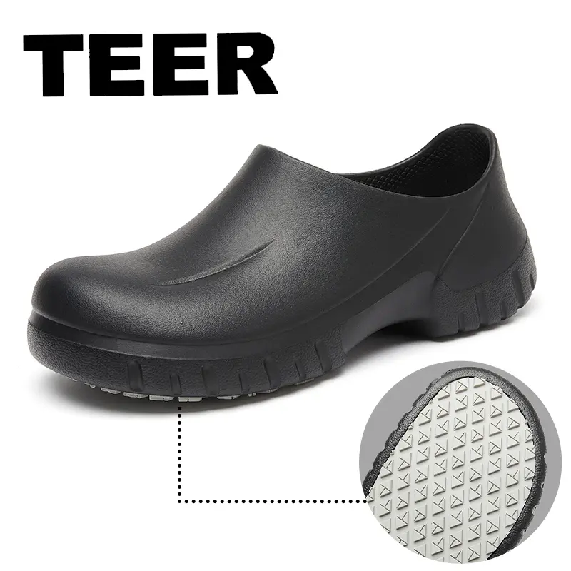 TEER Non-Slip Work Clogs - Stay Safe & Comfortable During Holiday Cooking Marathons. Thanksgiving Kitchen Savior! Oil & Waterproof