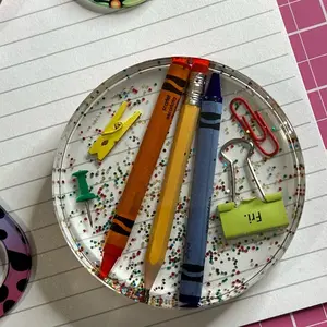 Teacher Resin Coaster Personalized Desk Gift Round Cup Holder 4 inch