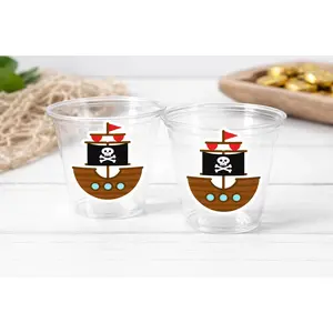 PIRATE PARTY CUPS - Pirate Cups Pirate Birthday Pirate Party Decorations Pirate Birthday Party Pirate Party Supplies Pirate Happy Birthday