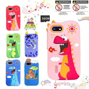 2026 Trending Dinosaur Kids Smart Toy Phone, 2.8 HD Touch Screen Dual Camera for Selfie, 32GB Card, Educational Game Multi-Function, Multi-Language, Long Battery Life, Silicone Cartoon Case, Top Gift for Boys Girls Age 3-10