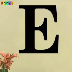 1pc Letter E Metal Wall Art, Stylish Letter E Statue Mural, Ideal Gift for New Year, Christmas, Typography Enthusiasts, Rust-Resistant Metal Wall Decor Wall Sculptures, Perfect for Living Room Wall & Garden Fence, Unique Home Decor Accent