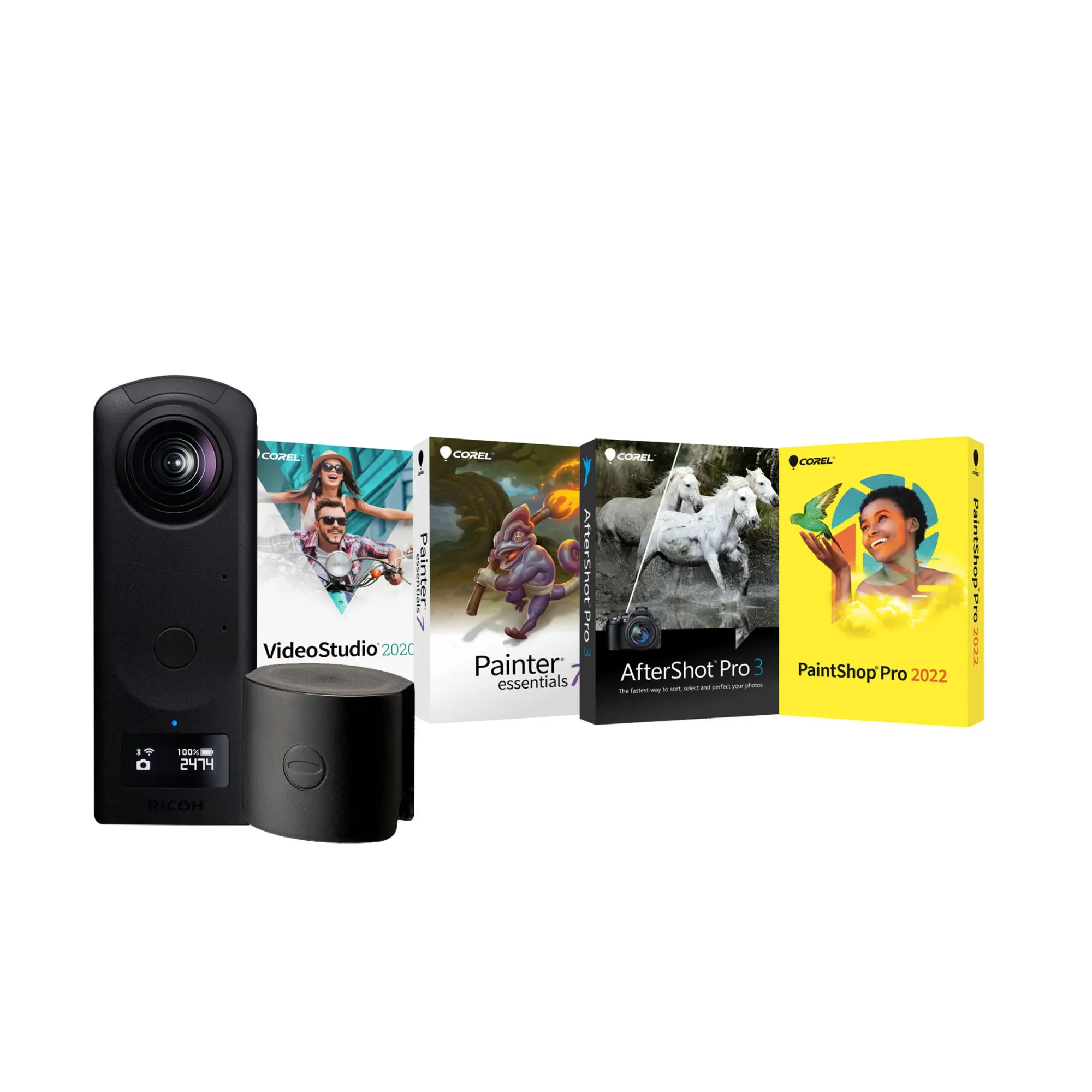 Ricoh Theta Z1 360 Camera with Lens Cap and Software Kit