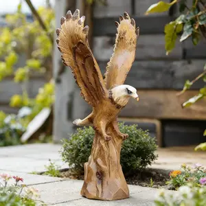 15.5in Eagle Ornament, Outdoor Eagle Statue Ornament, Holiday Decoration Ornament For Indoor Outdoor, Office Decoration, Birthday Gift, Festival Gift