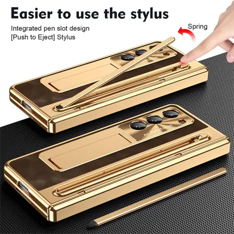 Compatible with  Premium Colorful Phone Case for Galaxy  Z Fold8 Ultra/ Z Fold8/Z Fold7/6/5/4, Built-In Screen Protector, Stand & Stylus Support-hn1217-4