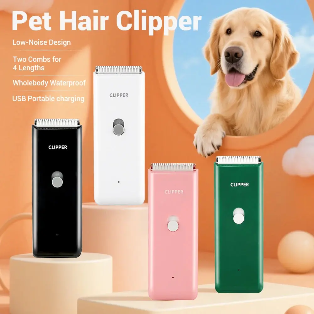 Cordless Dog & Cat Hair Clipper – Low-Noise Rechargeable Grooming Kit