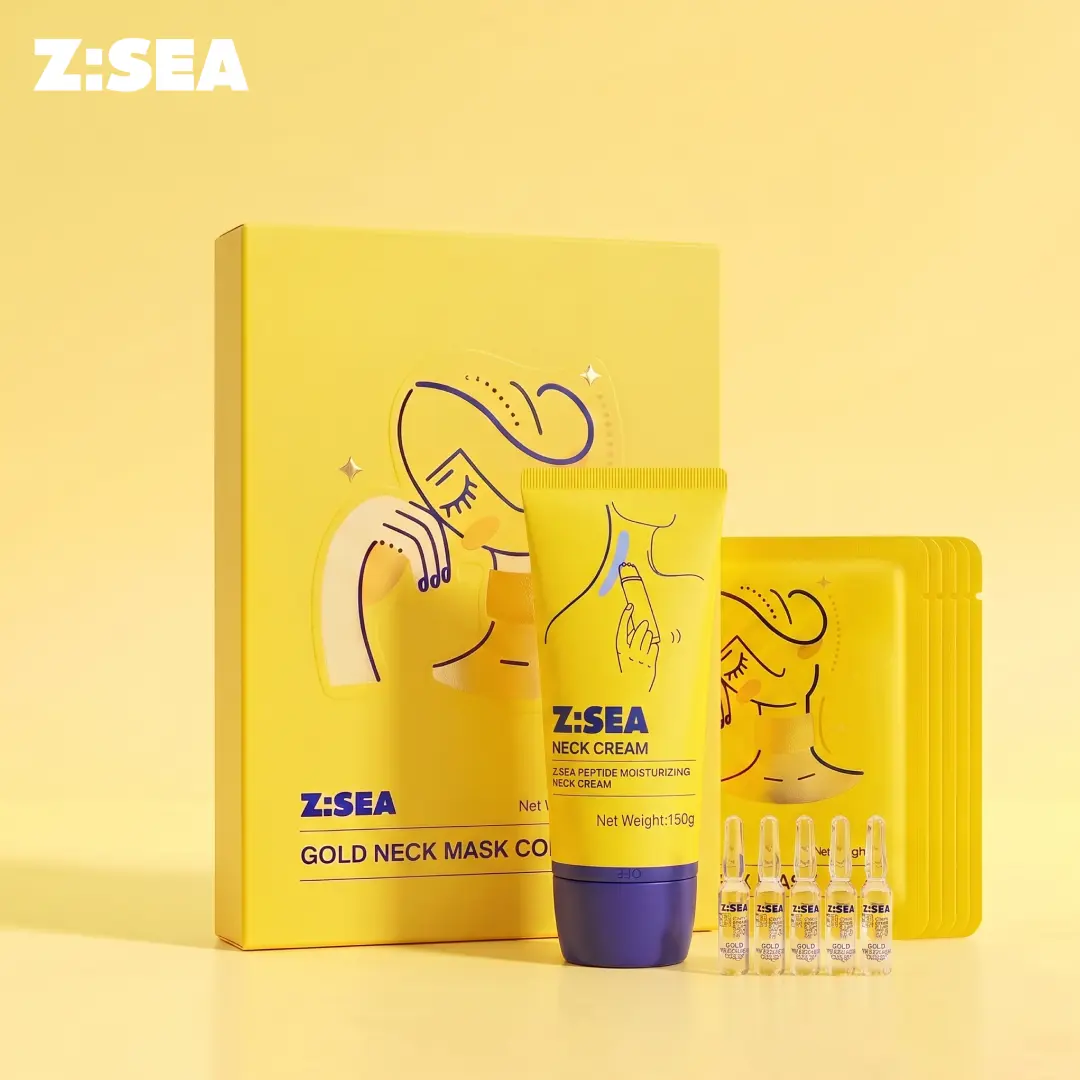 Z:SEA Neck Care Set | Neck Cream, Neck Mask | Reduces neck wrinkles, lifts and firms, provides neck moisturizing care | Spring Neck Care Set,travel essentials,sunscreen