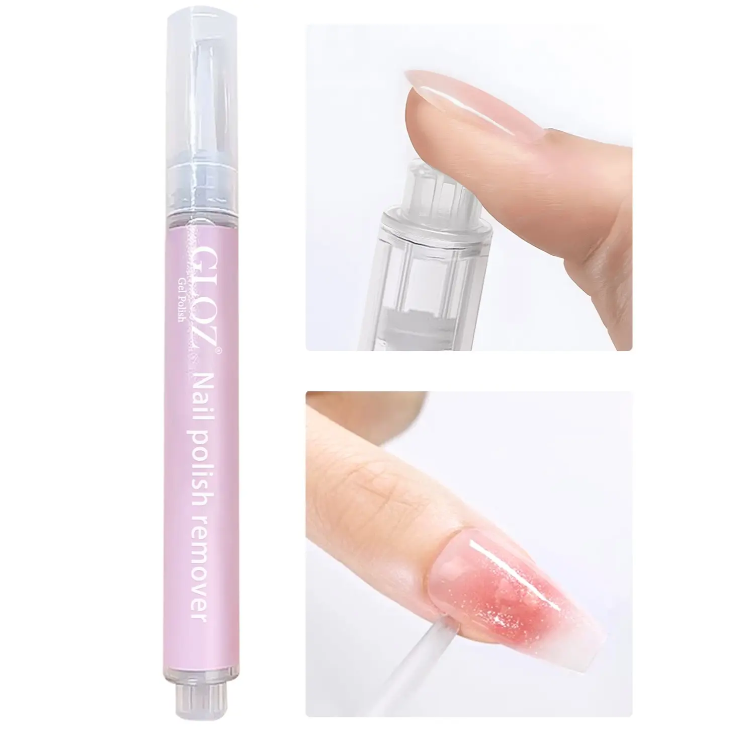 GLOZ 3ml Mini False Nail Removal Pen, Non-Acetone Nail Glue Remover, Acetone Free for Press on Nails & Fake Nail Tips