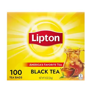 Lipton Black Tea Bags, Hot or Iced High Caffeine Tea, 100 Total Bags
