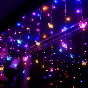 Butterfly Fairy Lights for Bedroom Curtain Ceiling Wall Decor USB Plug-in 120 Led 19.7FT Twinkle String Light with Remote, for  Teen Girls and Christmas Decorations