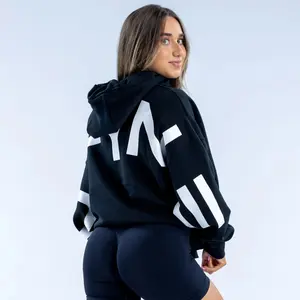 DFYNE Signature Hoodie – Oversized Gym Hoodie for Women Long Sleeve Comfortable Fit with Boxy Fit Front Pocket & Drawstring Hood