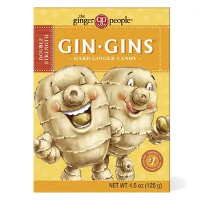 The Ginger People Hard Ginger Candy In Box, Gluten Free, 4.5 Ounces (Pack Of 1) Snack Sweet Bonbon Sugar