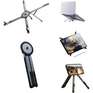 3-in-1 Magnetic Stand & Tripod for Phones, Tablets, and Laptops—A Foldable, Portable, and Multifunctional Holder (Featuring a Selfie Stick Mode). Compatible with a wide range of devices, it is ideal for travel, office work, and daily use.