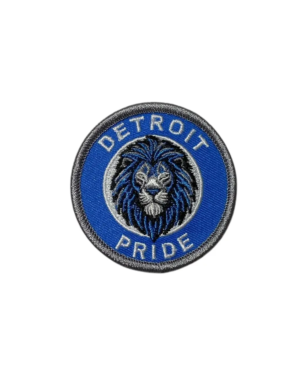 Ink Detroit Pride Embroidered Emblem, 3.5"x1" Easy Apply Heat-Seal Iron-On Wear Patch for Sewing Supplies