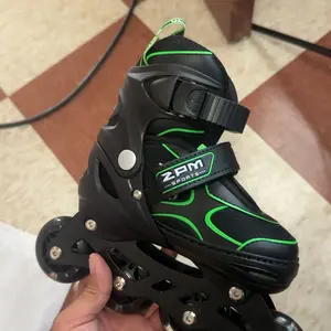 2PM SPORTS Adjustable Inline Skates for Kids 4-12 Years with Light-Up Wheels, ABEC-7 Bearings, Brake to Stop Fast, Ideal Beginner Inline Skating Gear for Teens, Works Indoors and Outdoors with Ease