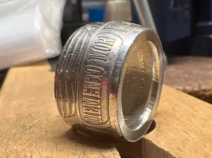 Memento Mori Fine Silver Coin Ring