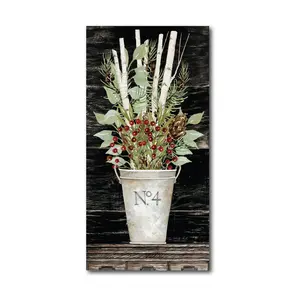 Courtside Market Holiday Greens II 12" x 24" Canvas Wall Art