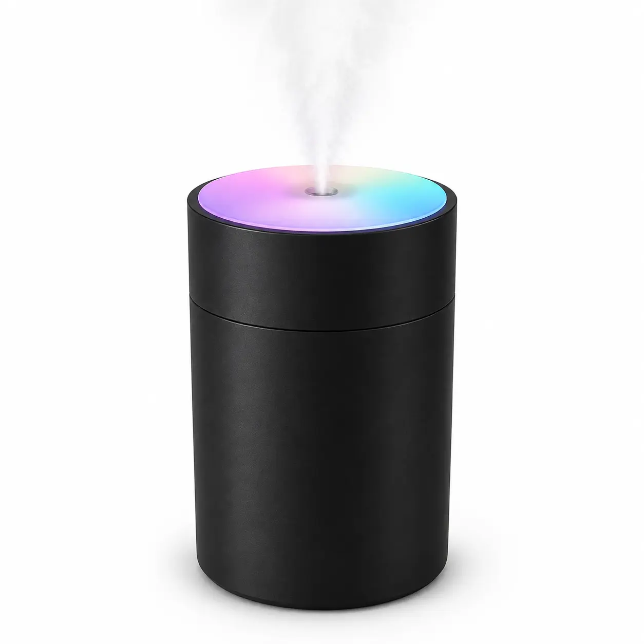 200mL Mini USB Humidifier with Colorful Ambient Light, Compact Desktop Mist Humidifier for Bedroom, Office and Desk