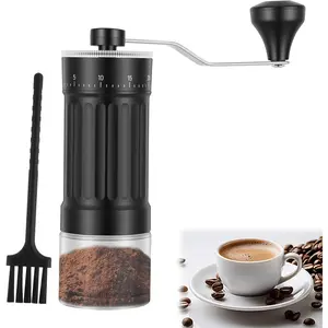 Manual Coffee Grinder with Conical Burr, 40 Adjustable Settings, 30g Capacity, Portable for Espresso, French Press, Travel, Camping, Office & Home Use