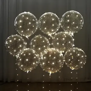 Light Up LED Balloons 12 Pack – 22" Clear Bobo Balloons with 10ft Warm White LED String Lights, 3 Light Modes, Batteries Included – Perfect for Parties, Weddings, Christmas & Outdoor Decorations