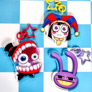 Digital Circus Acrylic Keychain Pomni, Caine, Jax, The Amazing Digital Circus Keychains, Kawaii Bag Accessory, Cool Collectible Gift for Fans, Aesthetic Merch for Players