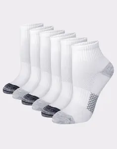 Hanes X-temp Women's Ankle Socks Extended Sizes 6-pairs Intimates Multi Pack Comfortable Fit Soft Stretch Fabric Breathable 4b4l6p