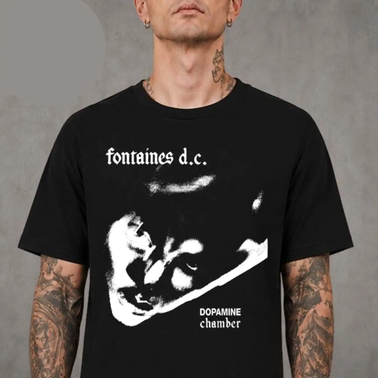 Fontaines D.C. Dopamine Chamber One Colour DC Black T-Shirt 16V