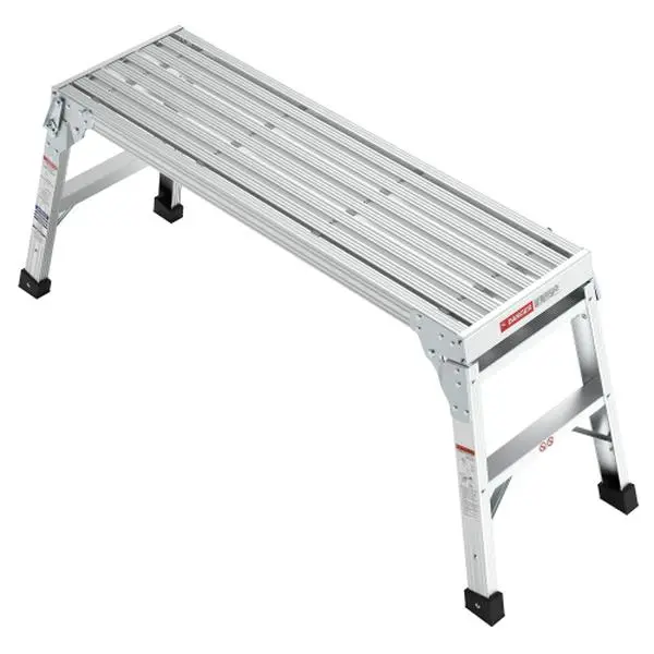 Bellemave Aluminum Lightweight Foldable Ladder, 40" Portable Work Platform Bench, ANSI-Certified, 225 lbs Capacity, Non-Slip Durable Surface