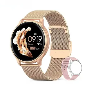 Melanda Bluetooth Call Smart Watch for Women & Men Custom Dial Steel Watch Sport Fitness Tracker Heart Rate Monitor for Android & IOS 220-300mAh Battery IP68 Waterproof Wearable with Music Control & Message Notification - Lock, Charging ai Ultra Thin