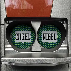 Personalized Car Coasters | Custom Car Accessories | Seahawks | Set of 2