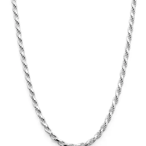 Men's 2.3MM Sterling Silver 925 Italian Rope Necklace Chain 16" 18" 20" 22" 24" 30"