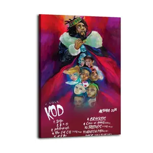 J Cole Kod HomeDecor WallArt LivingRoom Canvas for Bedroom Decor Canvas Poster Aesthetic Office Bathroom Painting Picture Print Modern Family