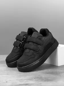 New Solid Color Casual Sports Shoes, Velcro Closure Design, Comfortable Versatile Sneakers, Unisex Kids School Shoes, Trainer Footwear