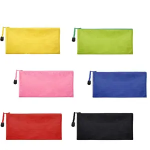 Sailing-go 6 count 6 Colors Zipper  Bag Pencil Pouch for  Makeup Bills Office Supplies Travel Accessories and Daily Household Supplies