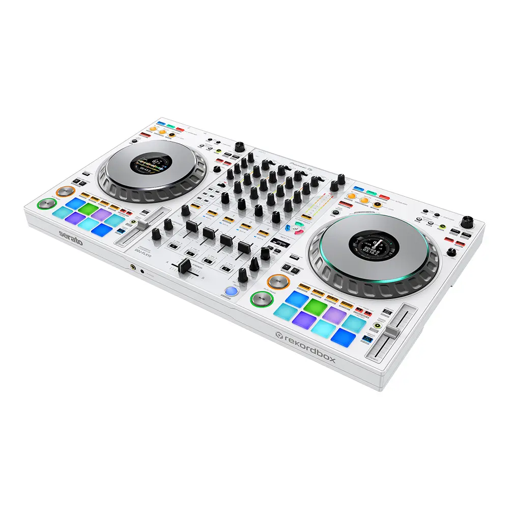Pioneer DJ DDJ-FLX10 White Limited Edition 4-channel performance DJ controller for rekordbox and Serato DJ Pro