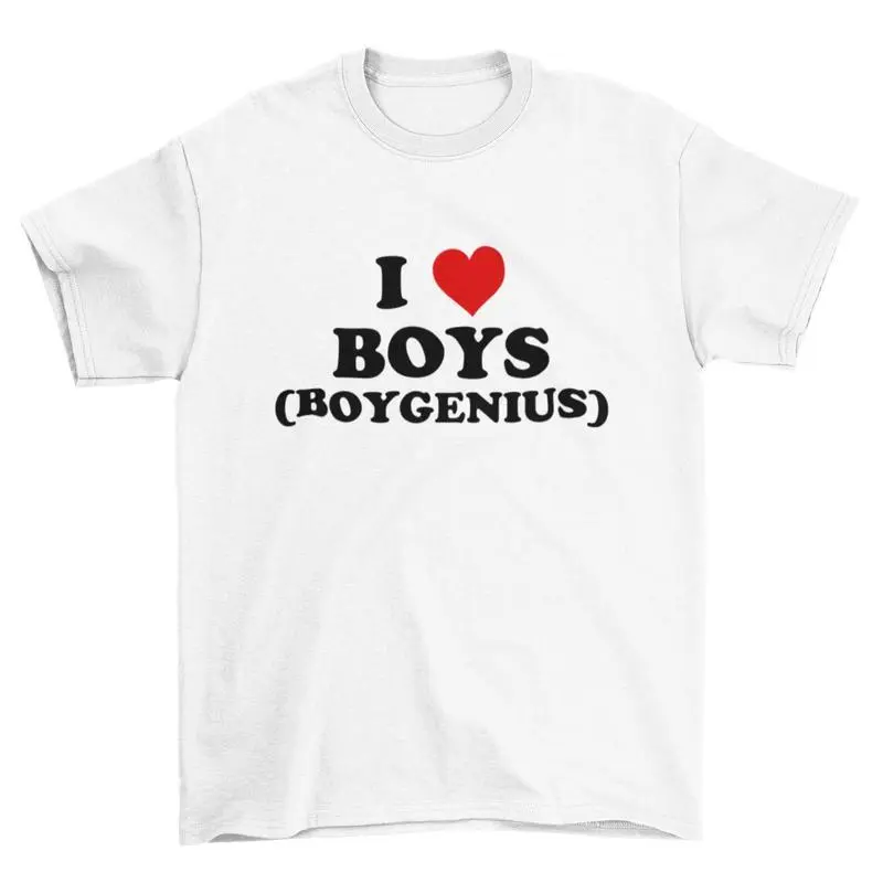 i heart boys (boygenius) – unisex t- T-Shirt Unisex For Men and Women Graphic Tee shirt hot new DSBUE50