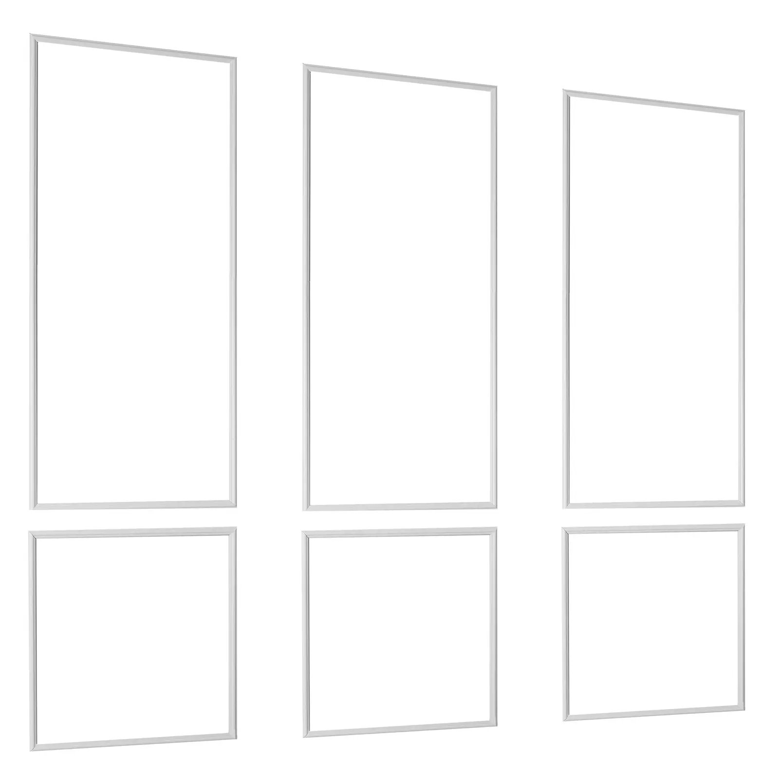 【SummerFinds】VEVOR 3-Pack Decorative Wall Panels Kit, Lightweight Paintable Polystyrene DIY Decorative Wainscoting, Easy-Install Renter Friendly Waterproof Interior Moulding Trim, Accent Wall Decor for Bathroom, Kitchen (24x54 + 24x24 in)