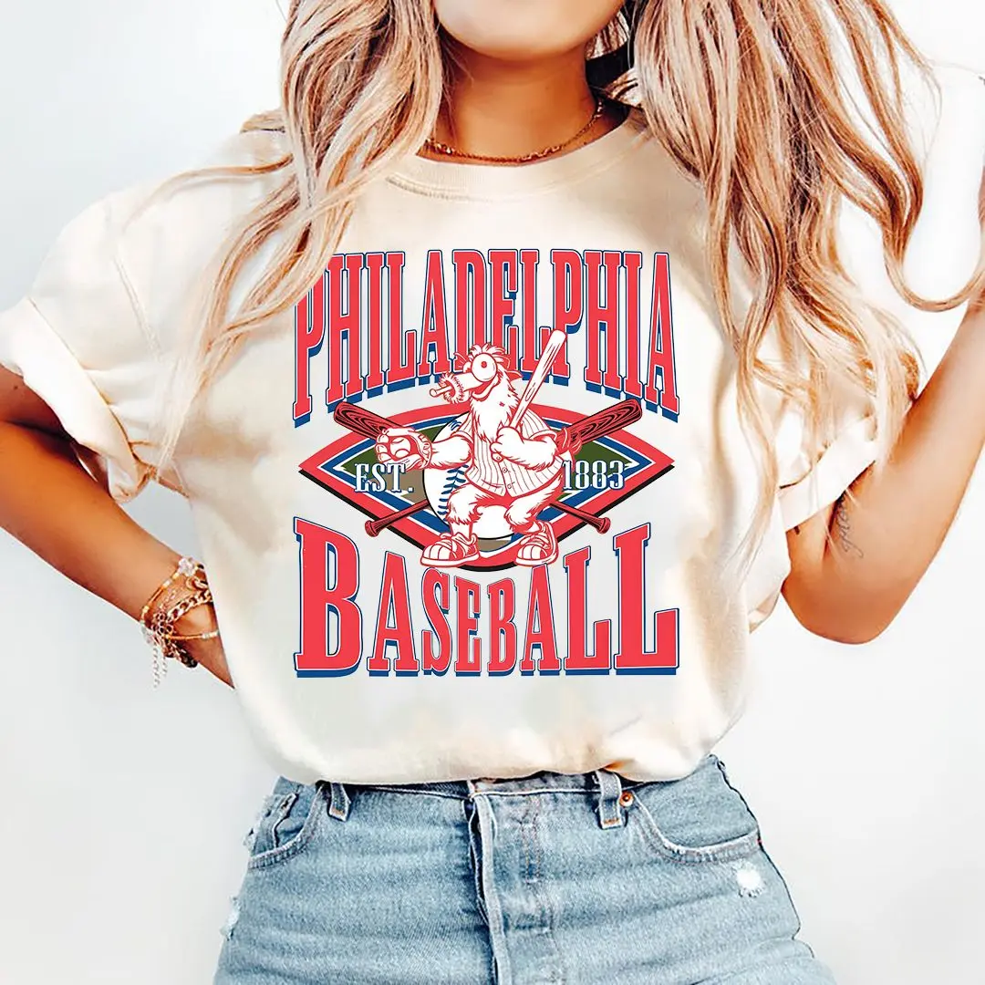 Philadelphia Baseball Shirt, Vintage Tee, Comfort Colors T-shirt, Game Day Oversized .